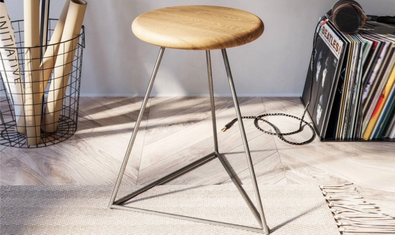 Oak Prism Stool